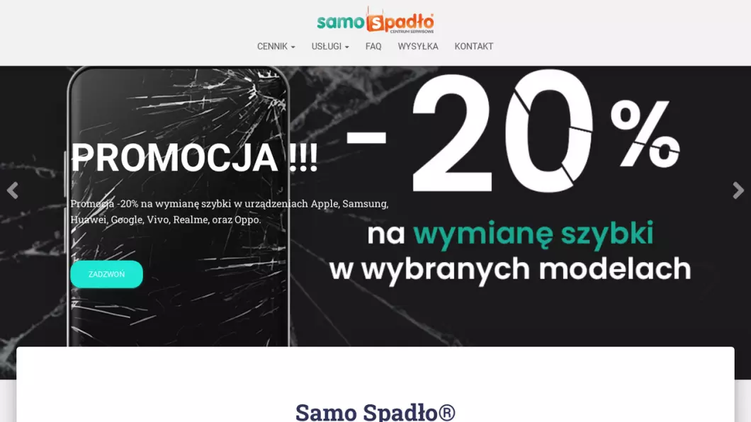 Zrzut ekranu strony